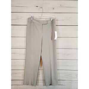NWT Larry Levine Womens Petite Sport Stretch Dress Pants Pants in Stone Size 10P